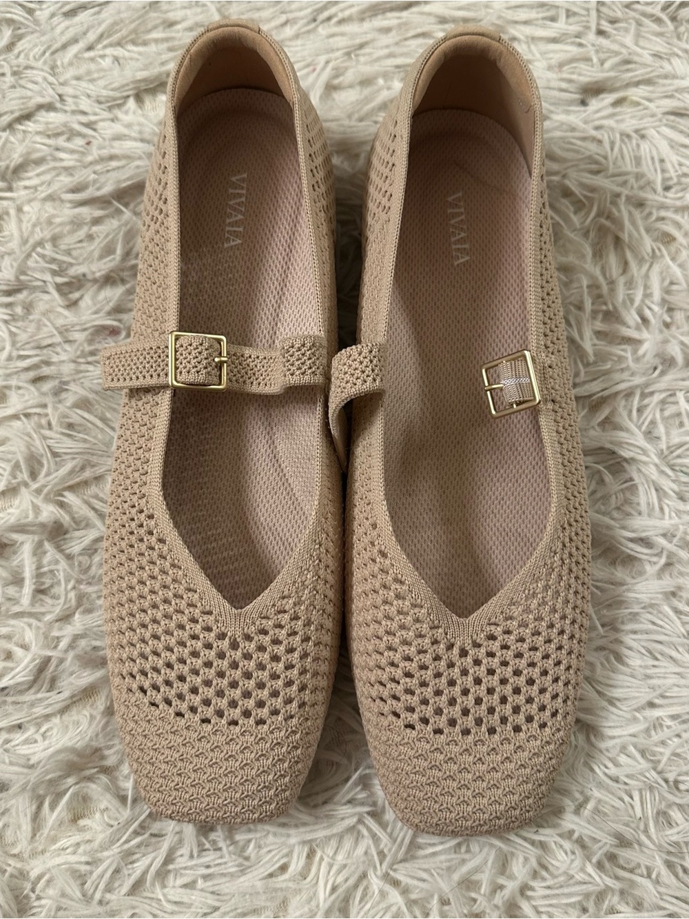 Vivaia Square-Toe Mary Janes Margot Mary Jane flats size 41.5 - Picture 3 of 5